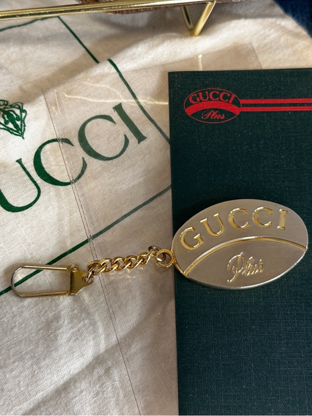 Vintage Gucci Brown GG Monogram Pochette with Charm and COA - Picture 17 of 17